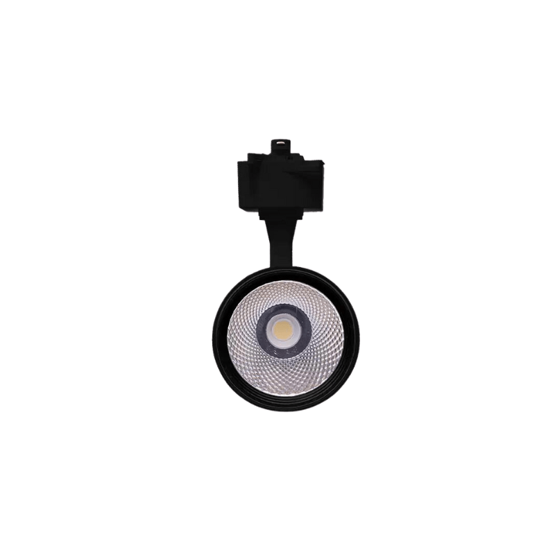 Lampara Negra Dirigible Riel Electrificado 20W, 127V, En Blanco Neutro - Wattko